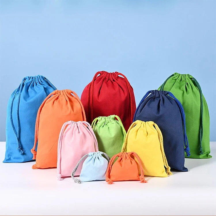 Trekkoord sieraden canvas tas