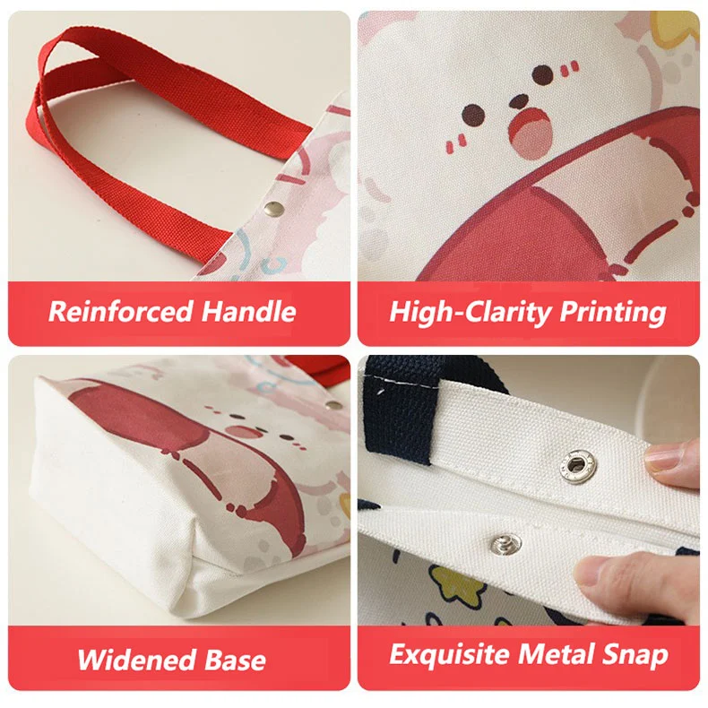 Canvas Bucket Tote Bag